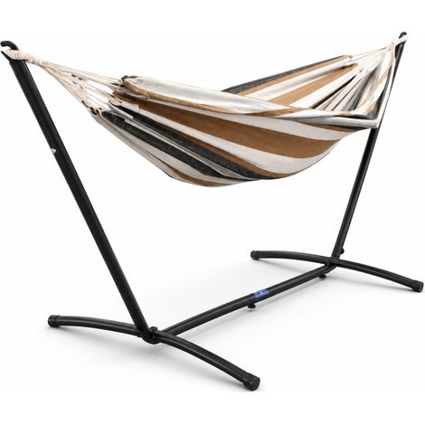 Hängematte mit Gestell Hängeliege Relaxliege Outdoor Indoor 180x140 bis 120Kg Capri