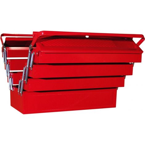 Coffre de chantier 7 compartiments – Dimensions 445 x 200 x 250 mm – Épaisseur tôle 7/10ème – 782217 – Sori