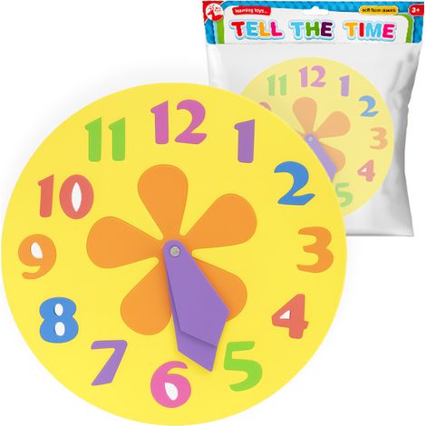 Orologio educativo per imparare le ore, giocattolo educativo per bambini in età prescolare.