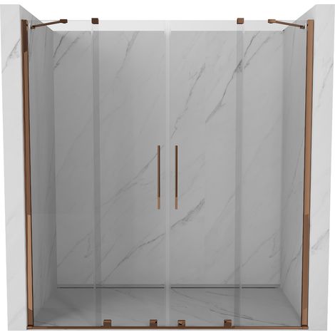 Mexen Velar Duo porte de douche coulissante 170 cm, transparent, or rose - 871-170-000-02-60 (1/5)