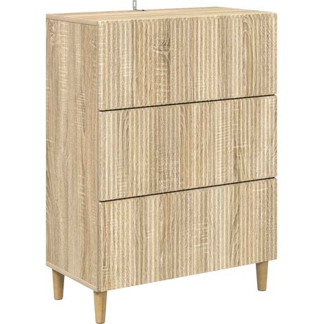vidaXL Mobile con Cassetti Rovere Sonoma 66 x 34,5 x 90 cm