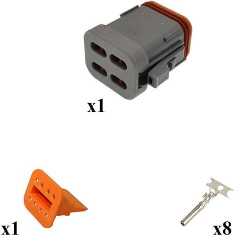 Kit connettore serie DT porta femmina 8 vie E003