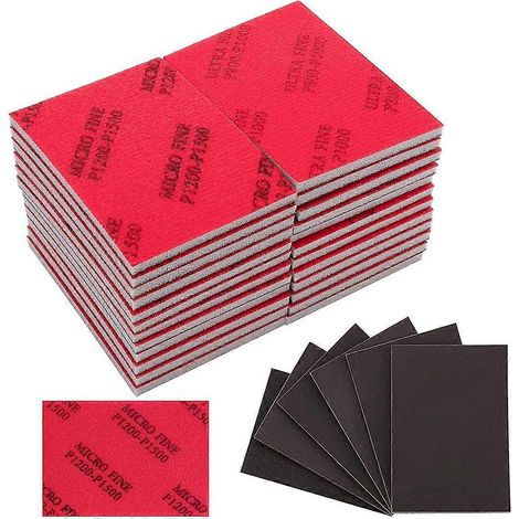 Set aus Schleifschwämmen, Körnung 320-3000, feine Schaumstoff-Schleifpads (siehe Abbildung) (1/5)