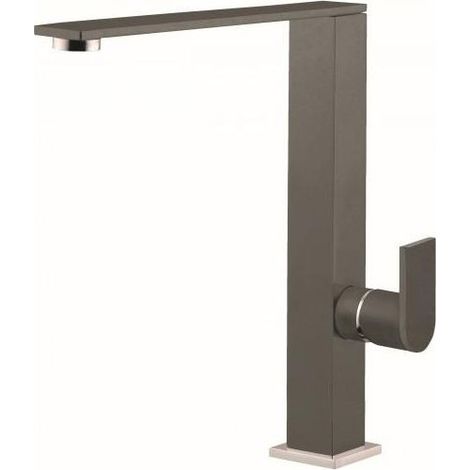 Elleci MKKFLA93 Flat Miscelatore Monocomando da Cucina Canna Girevole Incasso Foro 35 mm Keratek Plus colore Dove Grey