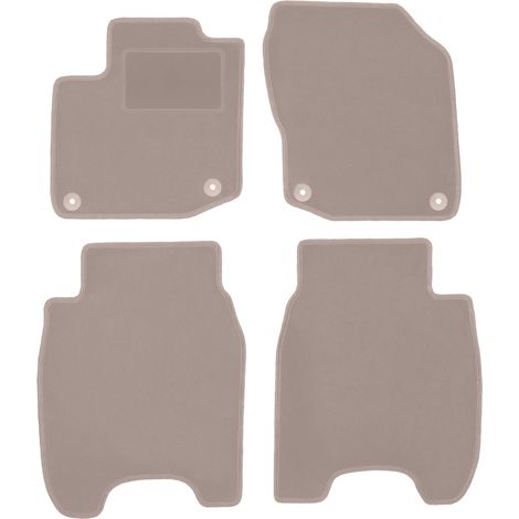 Alfombrillas de terciopelo beige para Honda Civic IX hatchback (2012-)