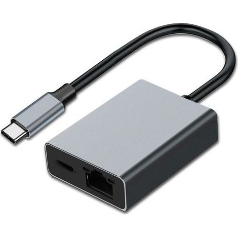 Adaptateur de Charge USB-C/Ethernet pour Chromecast (jusqu'à 100 W de Puissance), USB C vers RJ45 Ethernet 1000 Mbps pour Chromecast, Phone, Mac-Book Air, Mac-Book Pro & Windows (1/5)