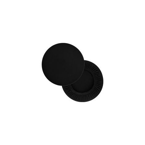 Housses de tabouret rondes - 2 pièces, Tissu élastique doux lavable 30-45cm barre - Noir (1/5)