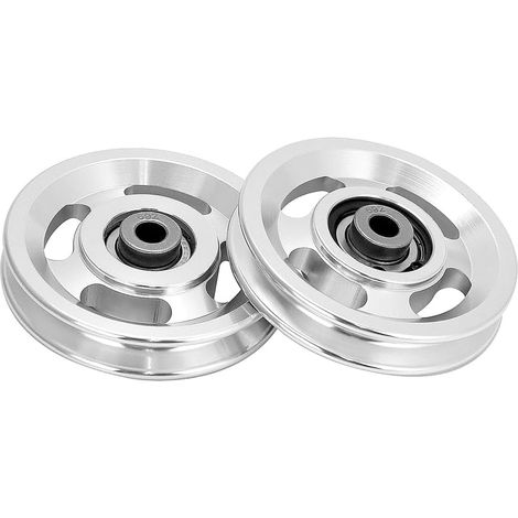 2 x 95mm Cable Pulley Aluminum Alloy Pulley Bear 300kg for Sports Equipment Garage Door Roller Systems