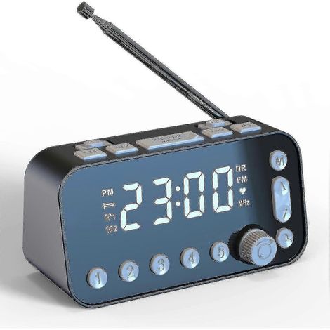 Radio-réveil numérique DAB-A1 avec double port USB et fonction de chargement. (1/3)