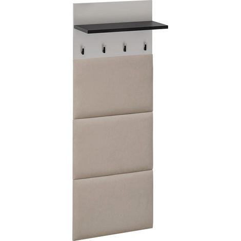 Aménagement Dressing Rembourré "Hugo" 157cm Gris & Noir