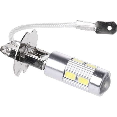 Feu de voiture Super lumineux Led H3 10SMD 6000 10, 5630 K 12V, décodage d'ampoule de conduite, antibrouillard 2pcs (1/5)