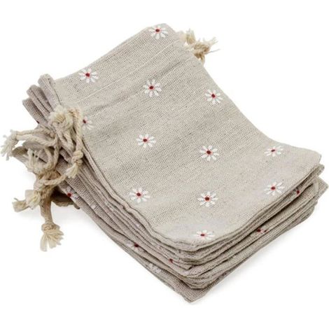 Sacs en toile de jute avec cordon de serrage, 20 pièces, pour emballage de cadeaux de fête POCHETTE CADEAU (1/5)