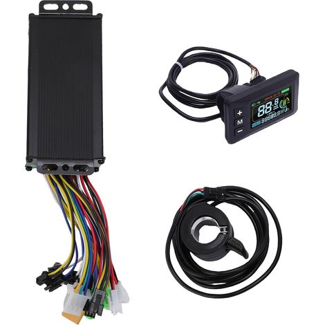 Contrôleur de Scooter électrique, Convertisseur Sinusoïdal 22A avec écran LCD GD02 et Accélérateur au Pouce 130X pour Modification (1/5)