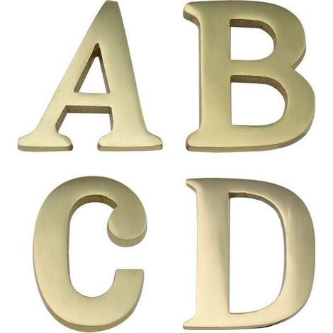 Lettres en laiton poli C-75mm pour gravure