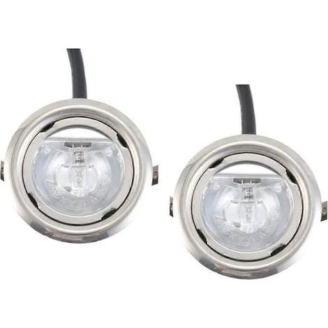 BelleRise - Lot de 2 ampoules halogènes 20 W pour hotte de cuisine, verre transparent 65 mm, 12 V CA, couleur argent. (1/5)