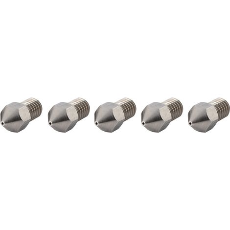 Stück M6-Extrusionsdüsen aus Edelstahl für 3D-Drucker, kompatibel mit 1,75 mm Filament (0,6 mm Durchmesser) (1/5)