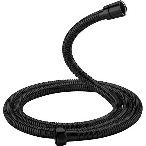 - Shower Hose - Anti-Kink - Stainless Steel - Corrosion Resistant - Bathroom - Black - 180x1.5cm (1/5)