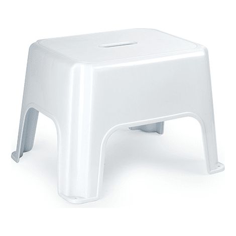 Taburete de plastico bajo Blanco (1/2)
