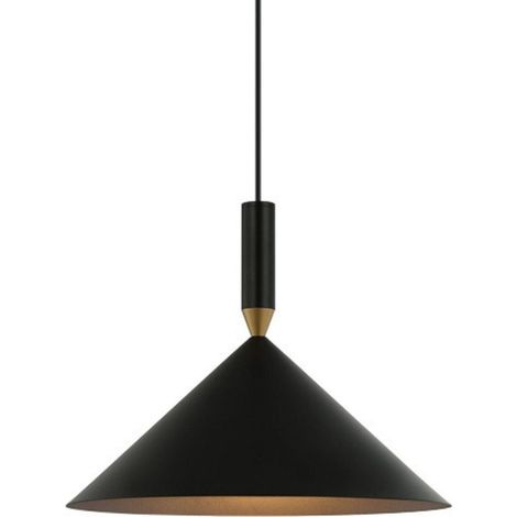 Lampada a sospensione moderna nera cono E27 Italux (1/3)