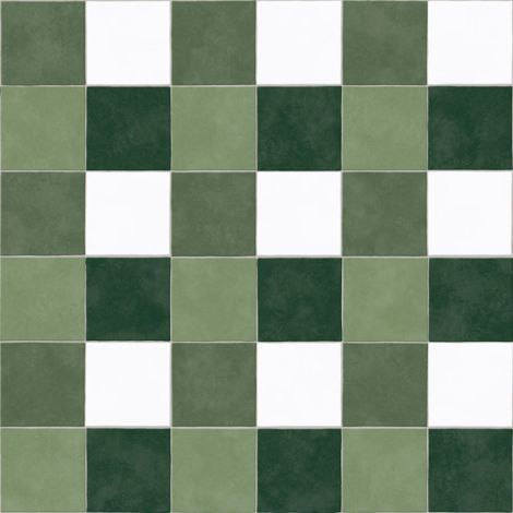 Sol Vinyle Mood Vichy - Vert - Rouleau de 2m x 2m