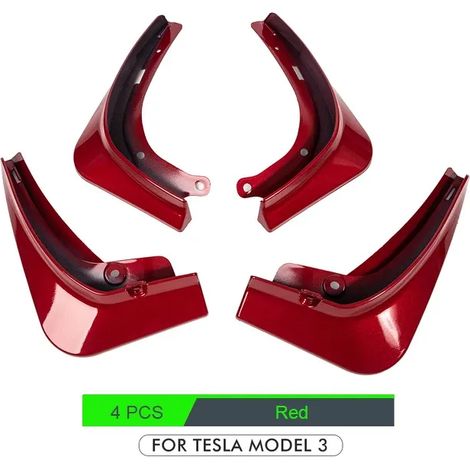 Satz mit 4 Schmutzfängern für Tesla Model 3, vorne und hinten