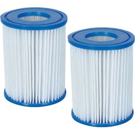 Set of 2 Bestway II 136x106mm filter cartridges, swimming pool filter cartridges (1/3)