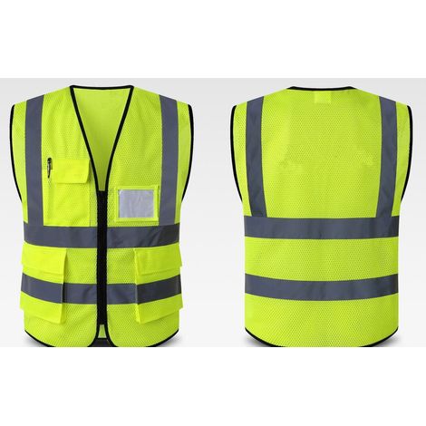 Gilets de sécurité réfléchissants 2 pièces. Les sous-vêtements en maille haute visibilité de classe II pour hommes et femmes répondent aux normes ANSI.
