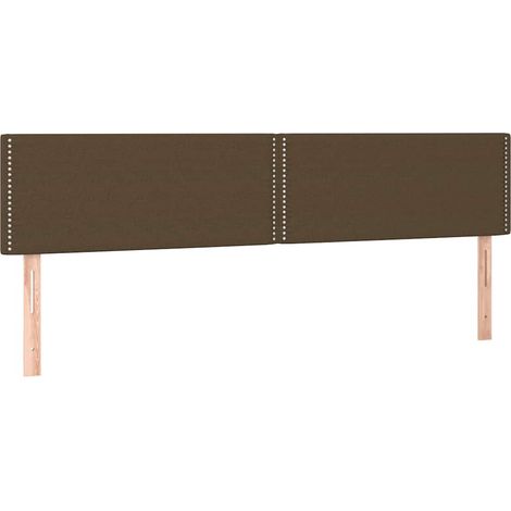 Maison Exclusive - Cabeceros tela marrón oscuro 180x5x78/88 cm (1/5)