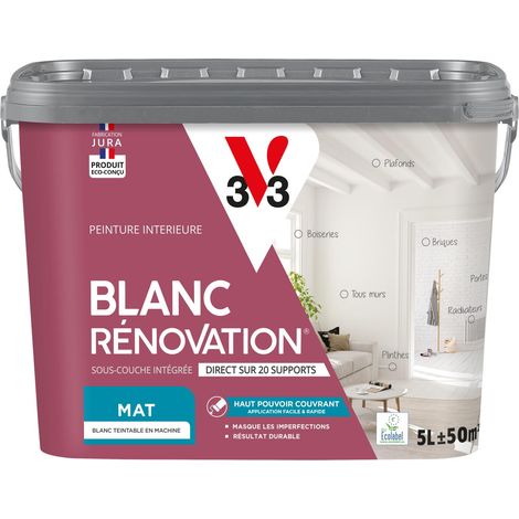 Peinture intérieure Blanc Rénovation® V33 Blanc Mat 5L
