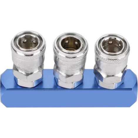 12mm Connecteru Droit Pneumatique Raccords de Tuyau Tube PT1/4" Raccord de Tube Air Rapide(3 voies)