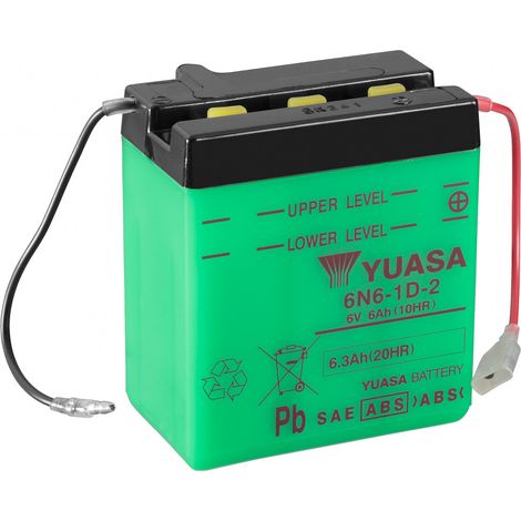 Batterie moto YUASA 6N6-1D-2 6V 6.3AH (1/3)