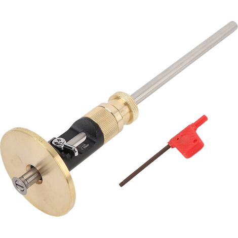 Traceur à roue pour le traçage du bois avec lame fixe, plage de traçage de 0 à 12 cm, guide de traçage pour bois massif, idéal pour les menuisiers et les menuisiers, avec clé T15 MG0 000 0057, style e (1/5)