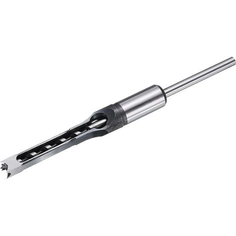 Mèche À Trou Carré Pour Bois 10mm Ciseau À Mortaiser Creux Outil De Coupe À Auger Spur, Acier À Haut Carbone Pour Menuiserie Charpente (1/5)