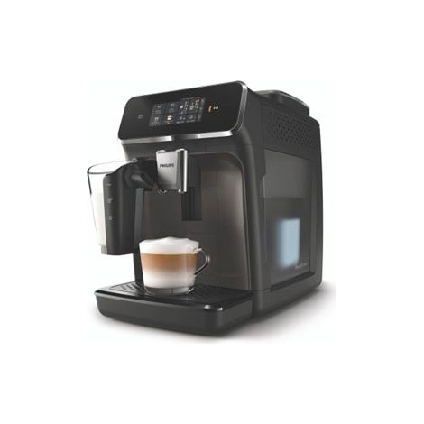 Philips – Machine à café à grain avec broyeur – Système LatteGo pour mousse de lait – 15 bars – Réglage hauteur 85-145mm – Écran tactile intuitif