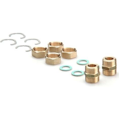 SET COLLEGAMENTO TUBI ACCIAIO CORRUGATO PER TWIN SOLAR DN 16 - 3/4