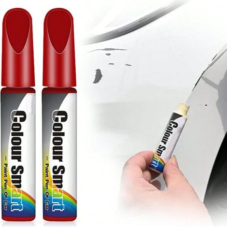 Kit de réparation de rayures automobile, stylo de retouche de peinture rouge, universel pour rayures profondes et superficielles, pas de polissage nécessaire, rouge, 2 pièces (1/4)