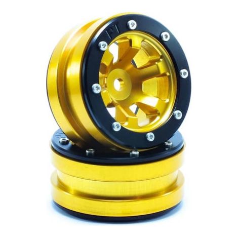 Beadlock Wheels PT- Claw Gold/Black 1.9