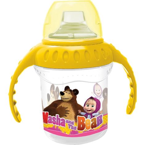 STOR Tazza da Viaggio per Bambini con Grafica Masha Orso 350 ml Scuola