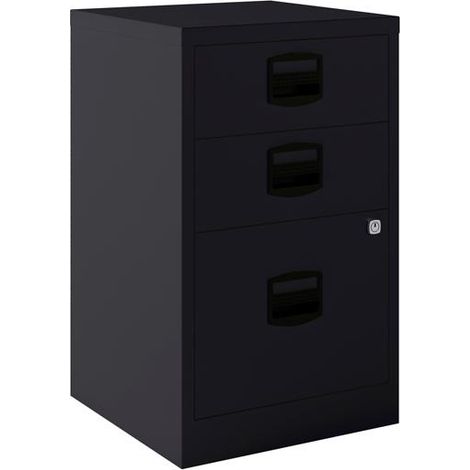 BISLEY ARCHIVADOR METALICO 2 CAJONES PERSONALES + 1 CAJÓN ARCHIVO A4 FONDO 40CM ANTRACITA