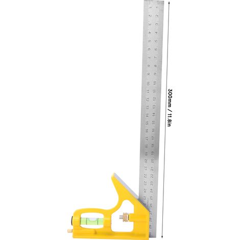 Multifunktionaler Winkelmesser aus Edelstahl, rechtwinkliger Winkelmesser, 90-Grad-Winkelmesser, universeller Winkelmesser für die Holzbearbeitung (1/5)
