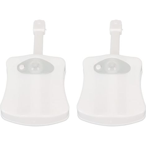 Veilleuse de Toilettes 16 Couleurs LED Activées par le Mouvement pour la sécurité de la Salle de Bain, Alimentée par Batterie, 2 Pièces (1/5)