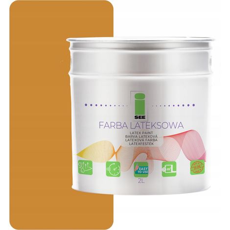 Abwaschbare Latexfarbe für Innenwände, Senfgold, 2 Liter, Hersteller