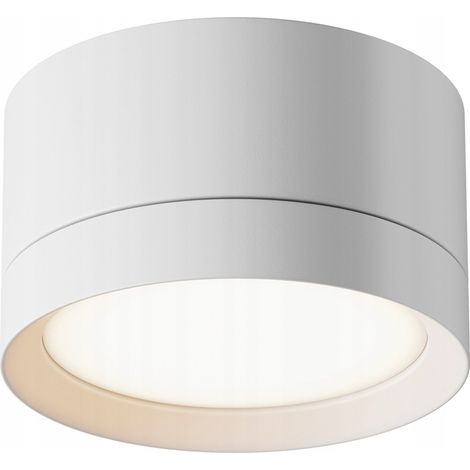 Plafoniera rotonda in metallo bianco Maytoni Hoop GX53 da 15W per soggiorno (1/5)