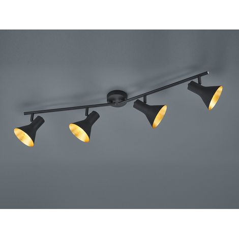 Deckenstrahler NINA Metall Schwarz Gold 4-flammig, Breite 84,5cm (1/5)