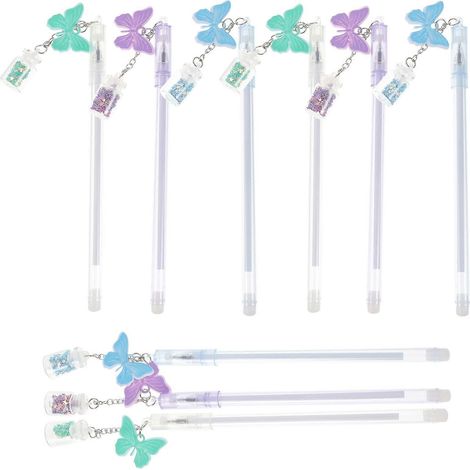 Lot de 15 stylos gel à pendentif papillon, encre neutre (couleur aléatoire) (1/5)