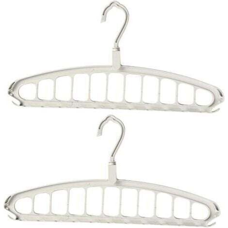 2 Pièces Cintres Antidérapants Cintres De Stockage Cintres Pliants Étendoir À Linge Organisateur De Cintre De Garde-Robe Placard Gain De Place Hacks (1/4)