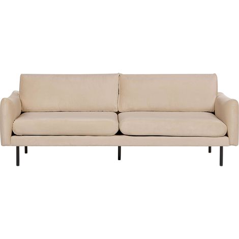 Sofa 3-Sitzer VINTERBRO Samtstoff Beige
