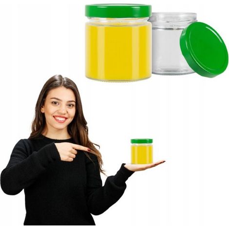 Bocal En Verre - 410 Ml - Pour Confiture Bougie Concombre Conservation Viande - Lot De 5 (1/5)