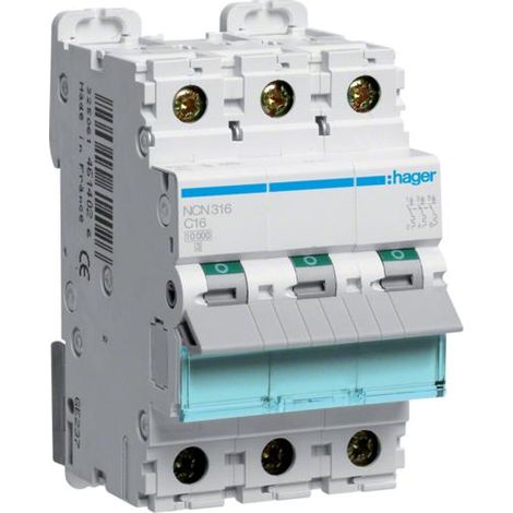 Interruttore automatico 3P C 16A 10kA AC NCN316