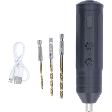 Tournevis électrique sans fil avec kit de 3 forets hélicoïdaux pour l'entretien (1/5)